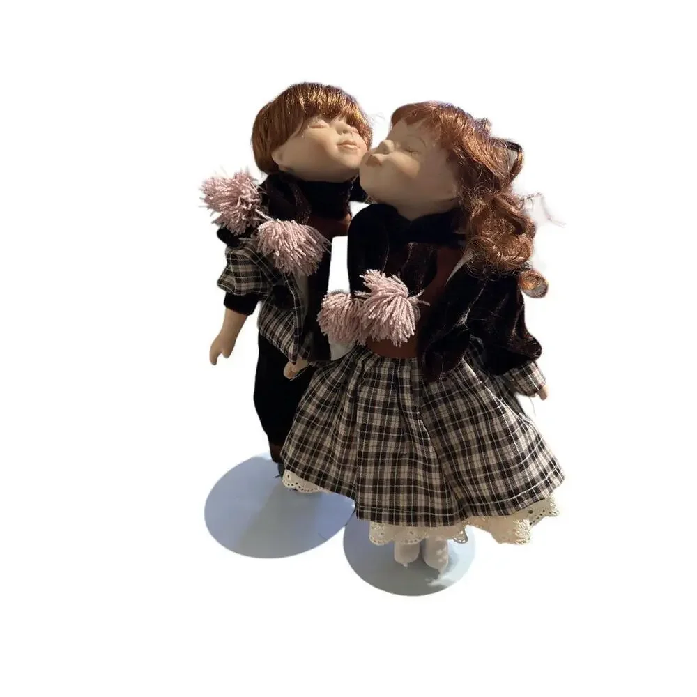 Doll Vintage Kissing Porcelain Dolls 14”